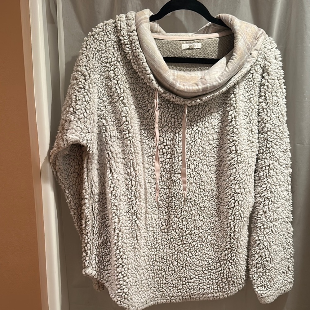 Maurices Cozy Cream Sherpa Pullover
